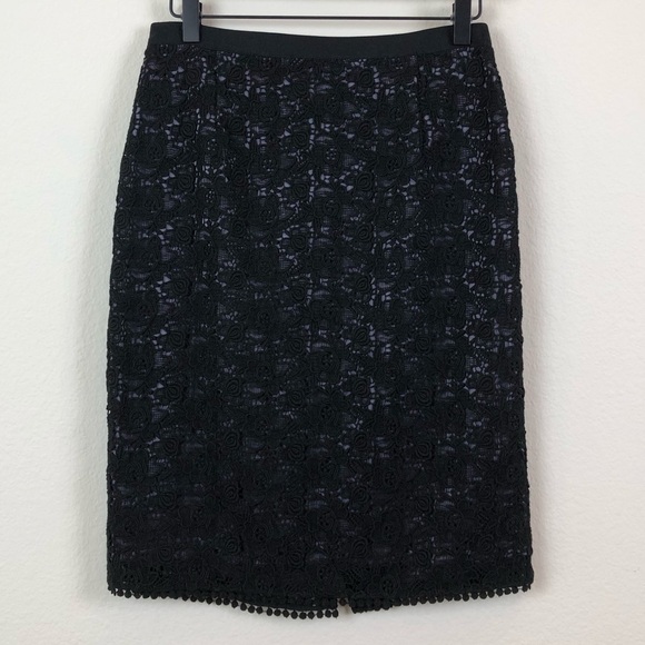 Rebecca Taylor Dresses & Skirts - Rebecca Taylor Black Lace Overlay Pencil Skirt